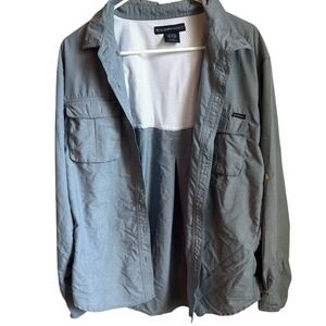 Exofficio‎ Gray Nylon Lightweight Pocketed Shirt Jacket Women's Large